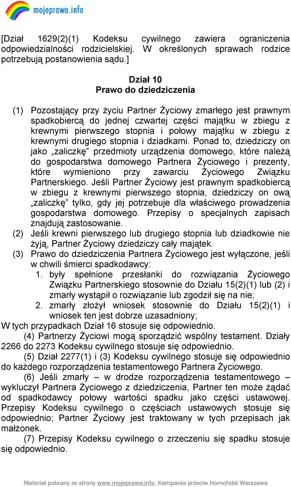 majątku w zbiegu z krewnymi drugiego stopnia i dziadkami.