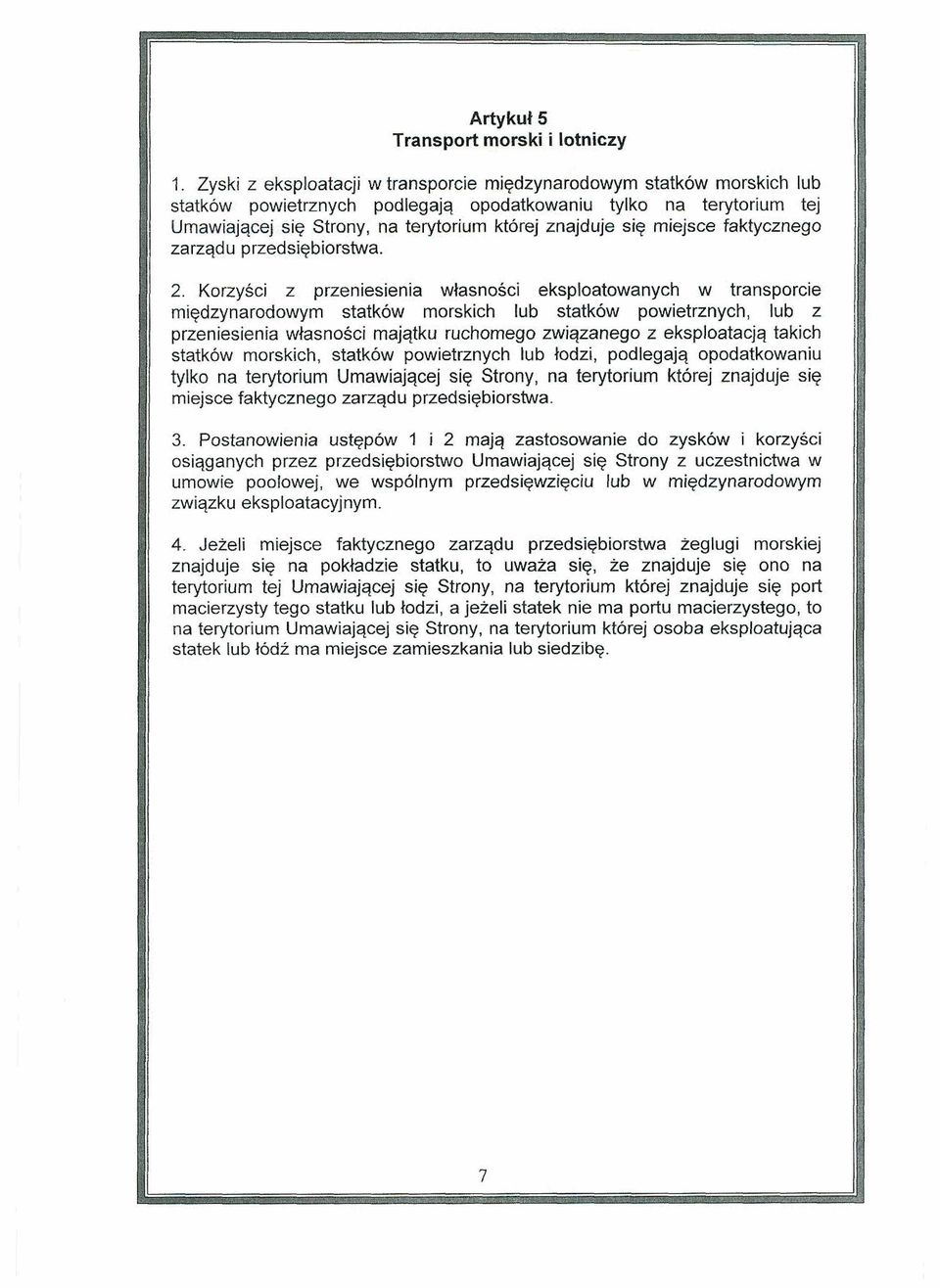 miejsce faktycznego zarzqdu przedsiqbiorstwa. 2.