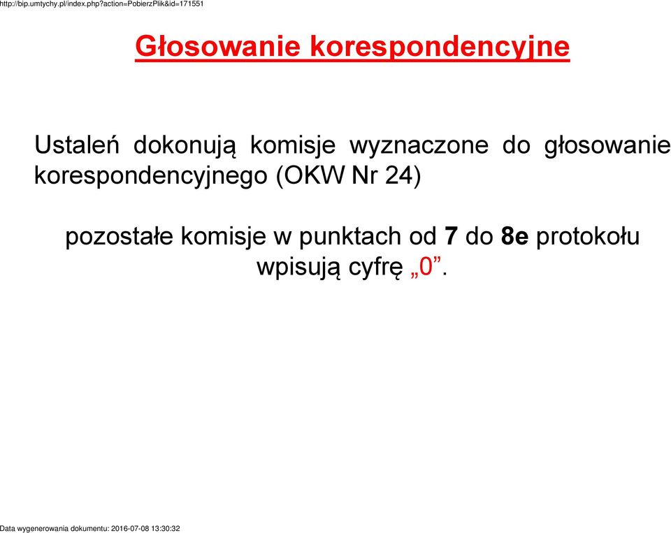 korespondencyjnego (OKW Nr 24) pozostałe