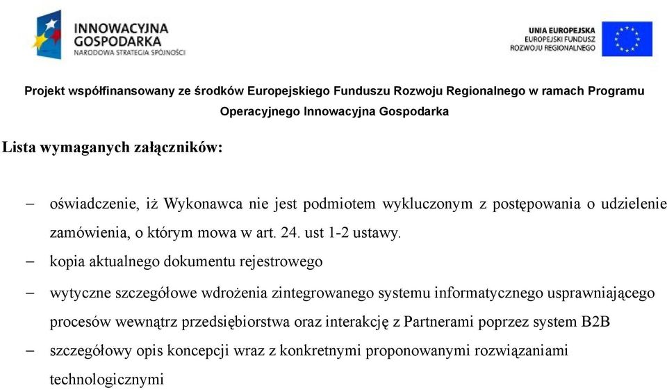 kopia aktualnego dokumentu rejestrowego wytyczne szczegółowe wdrożenia zintegrowanego systemu informatycznego