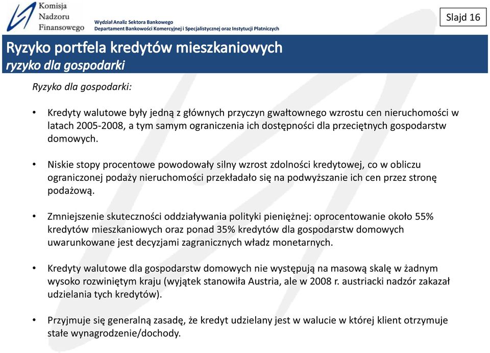 Niskie uwarunkowane monetarnych.