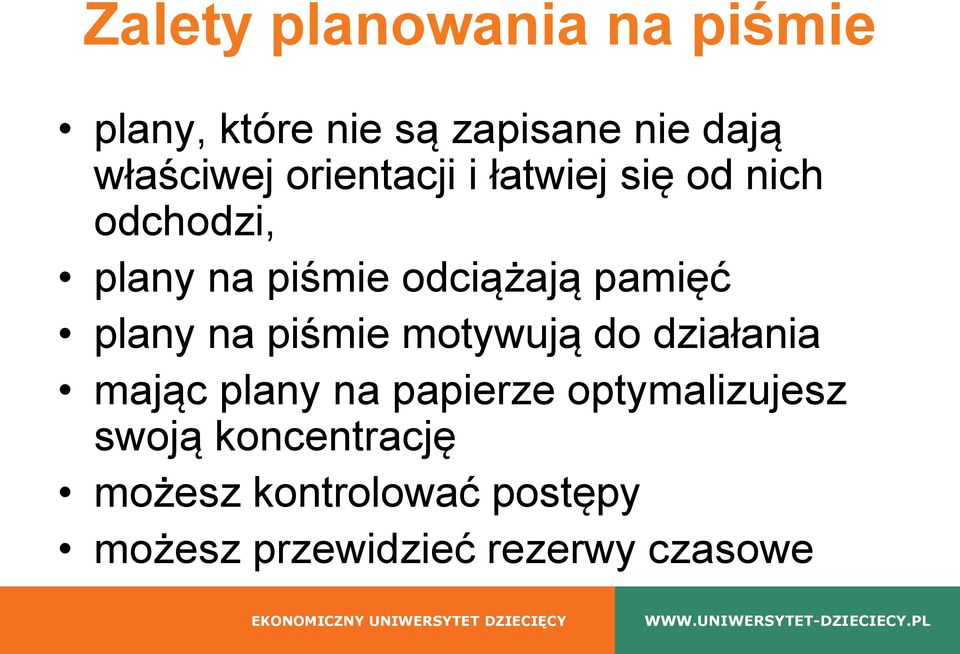 plany na piśmie motywują do działania mając plany na papierze optymalizujesz