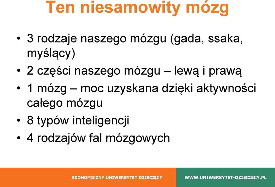 lewą i prawą 1 mózg moc uzyskana dzięki