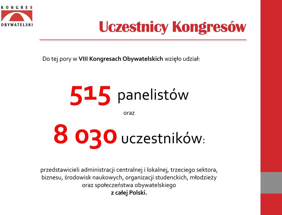 centralnej i lokalnej, trzeciego sektora, biznesu, środowisk