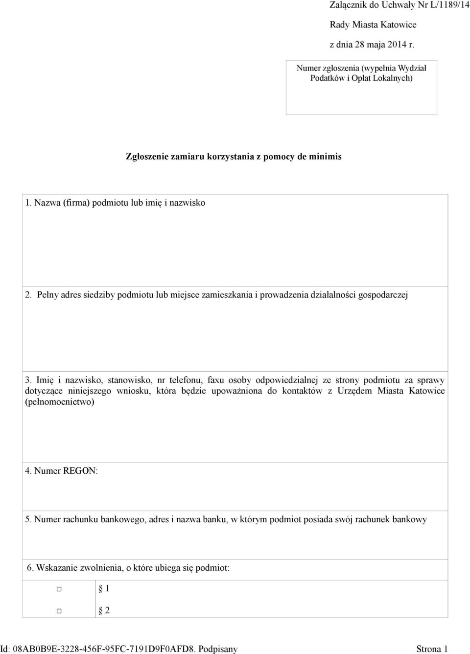 Imię i nazwisko, stanowisko, nr telefonu, faxu osoby odpowiedzialnej ze strony podmiotu za sprawy dotyczące niniejszego wniosku, która będzie upoważniona do kontaktów z Urzędem Miasta Katowice