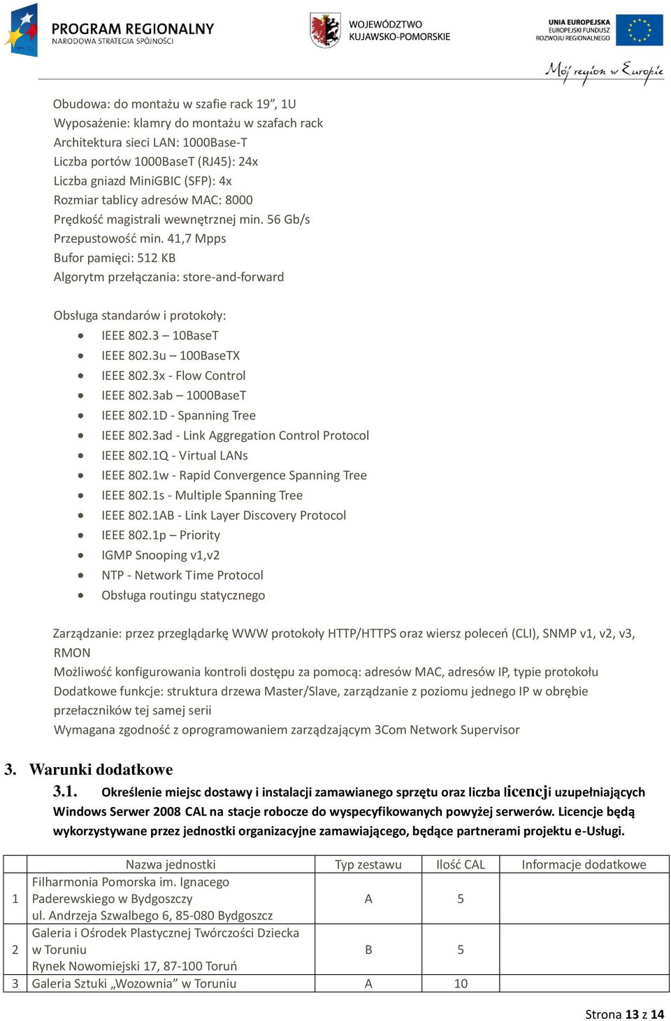 41,7 Mpps Bufor pamięci: 512 KB Algorytm przełączania: store-and-forward Obsługa standarów i protokoły: IEEE 802.3 10BaseT IEEE 802.3u 100BaseTX IEEE 802.3x - Flow Control IEEE 802.