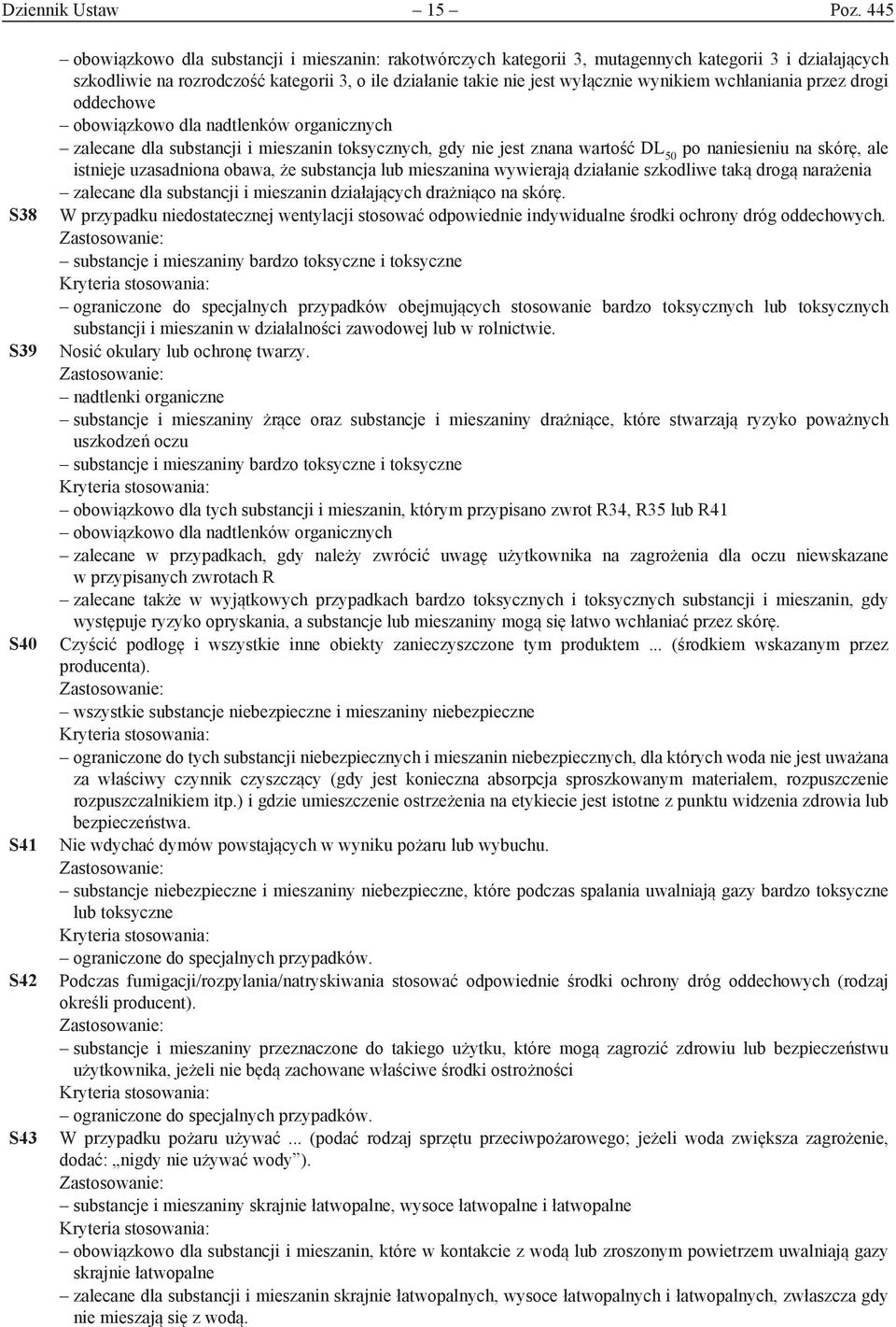 wchłaniania przez drogi oddechowe obowiązkowo dla nadtlenków organicznych zalecane dla substancji i mieszanin toksycznych, gdy nie jest znana wartość DL 50 po naniesieniu na skórę, ale istnieje