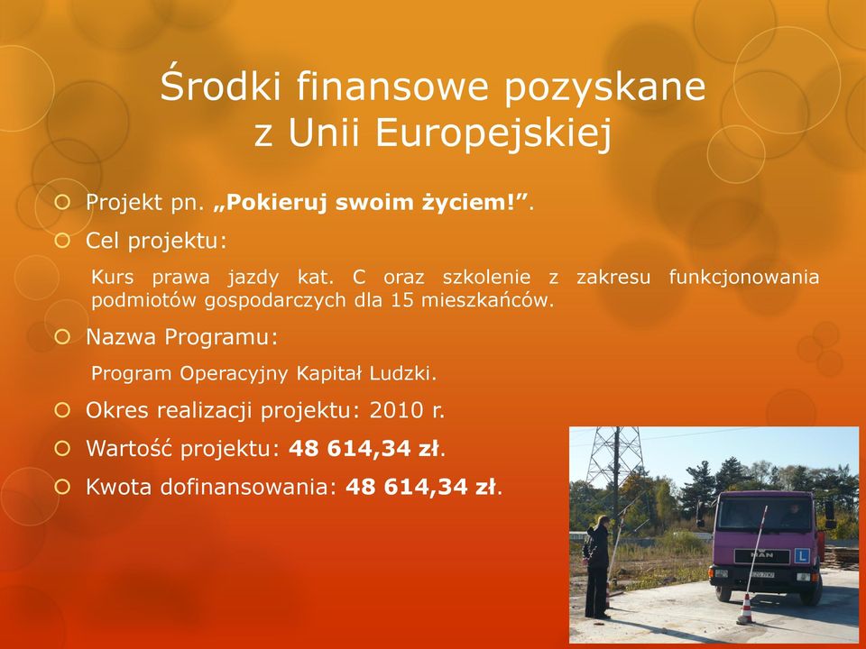 15 mieszkańców. Program Operacyjny Kapitał Ludzki.