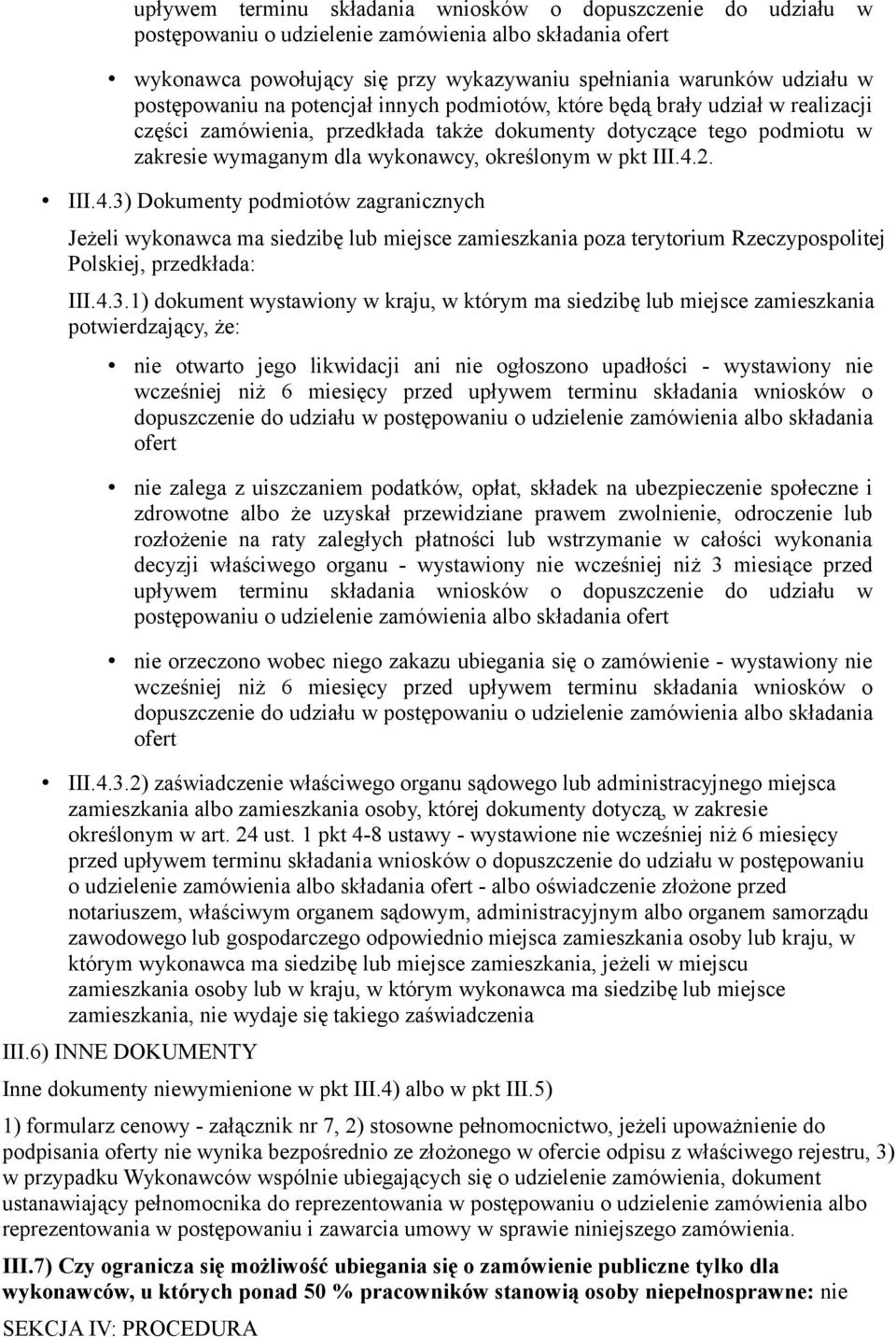 pkt III.4.2. III.4.3)