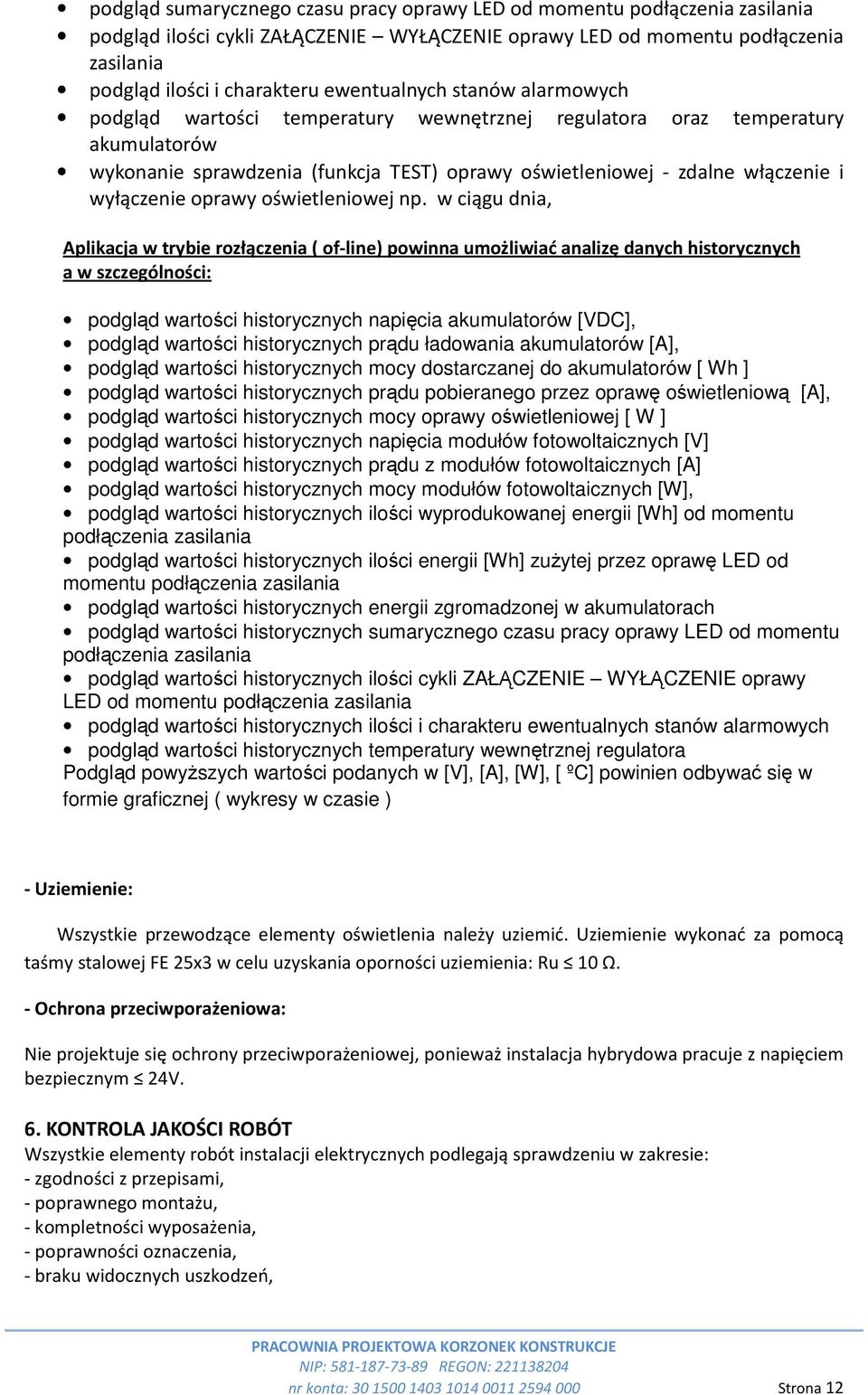 wyłączenie oprawy oświetleniowej np.