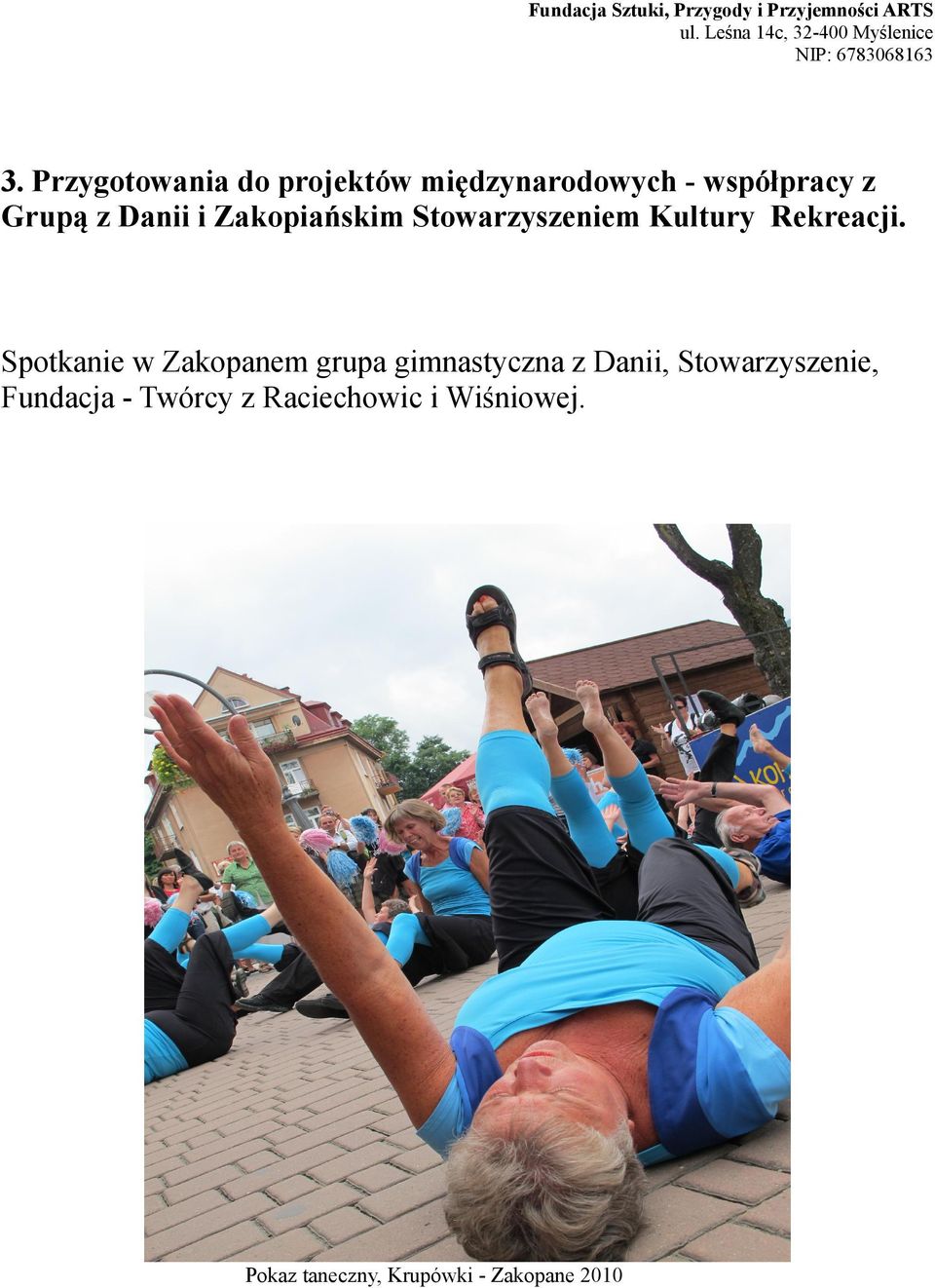 Przygotowania do projektów międzynarodowych - współpracy z Grupą z Danii i Zakopiańskim