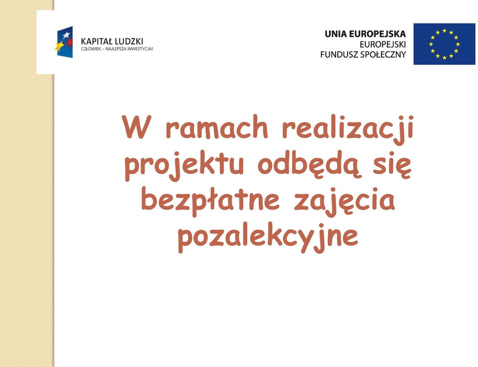 projektu odbędą