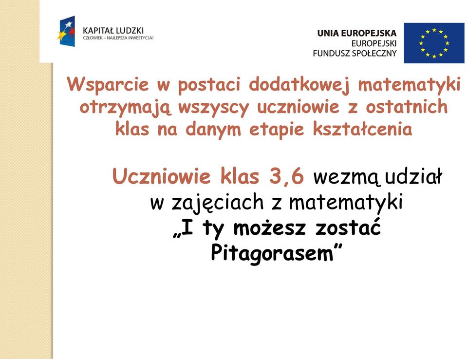 kształcenia Uczniowie klas 3,6 wezmą udział w