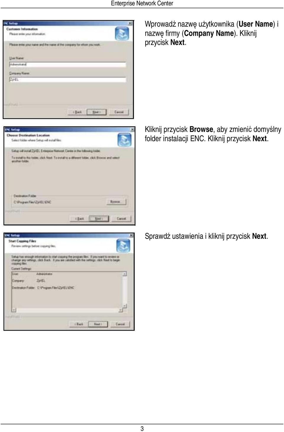 Kliknij przycisk Browse, aby zmienić domyślny folder