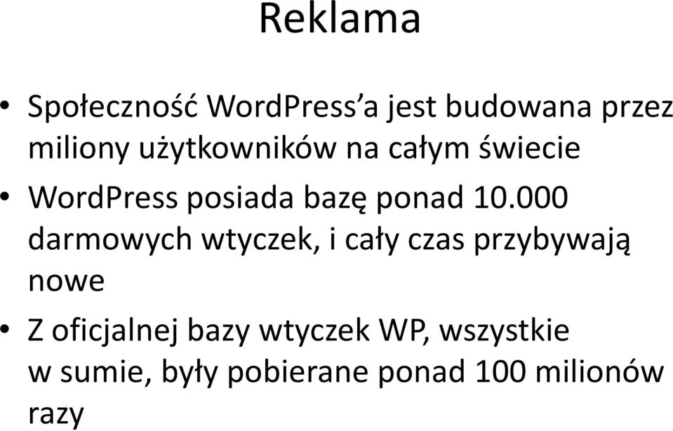 000 darmowych wtyczek, icały czas przybywają nowe Zoficjalnej