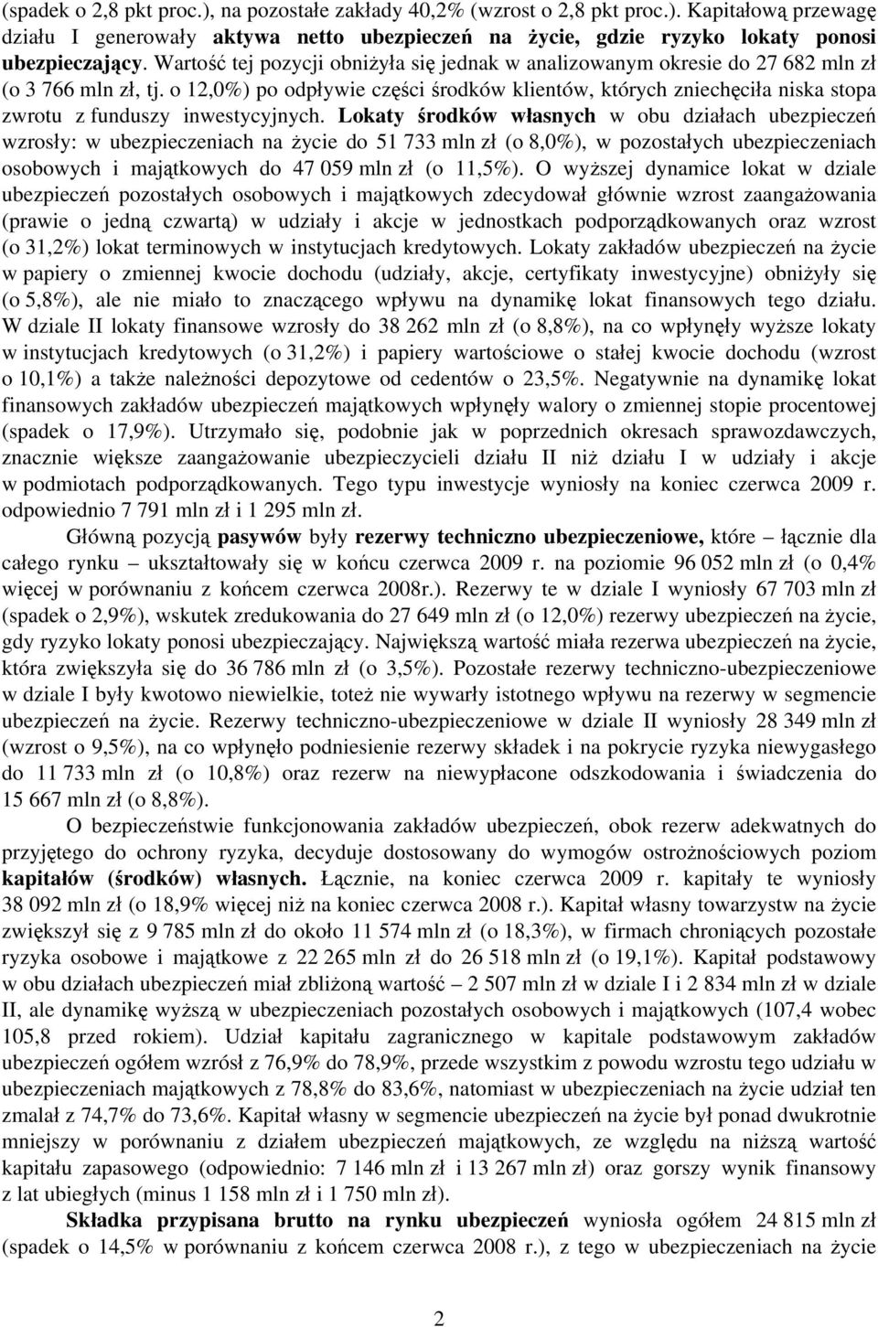 o 12,0%) po odpływie części środków klientów, których zniechęciła niska stopa zwrotu z funduszy inwestycyjnych.