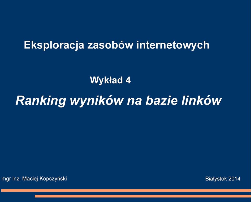 Ranking wyników na bazie