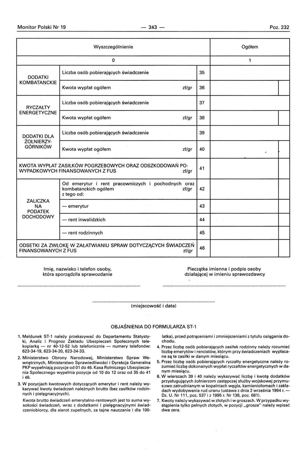 DLA ŻOŁIERZY- GÓRIKÓW Liczba sób pbierających świadczenie 39 Kwta wypłat gółem 40.