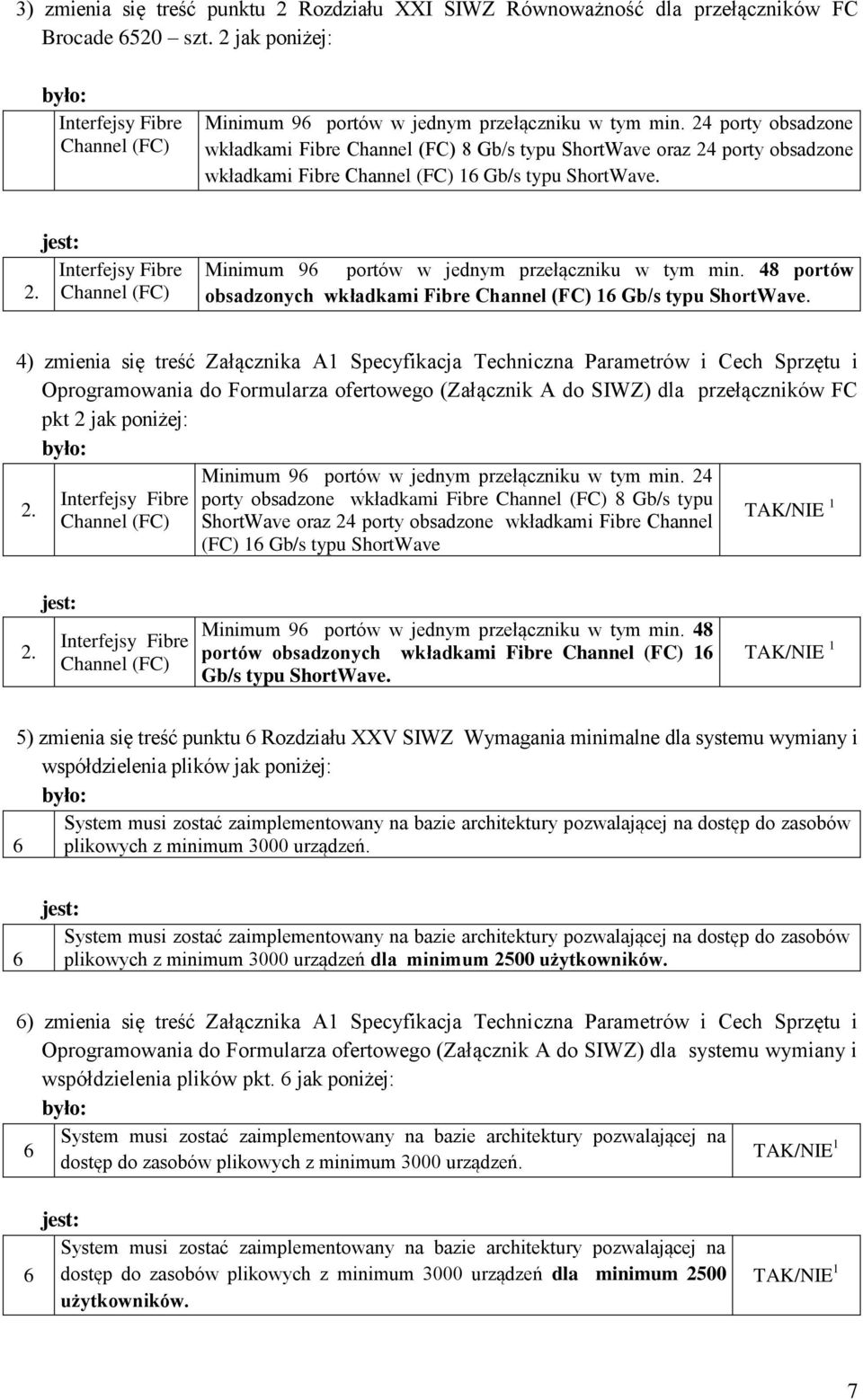 24 porty obsadzone wkładkami Fibre Channel (FC) 8 Gb/s typu ShortWave oraz 24 porty obsadzone wkładkami Fibre Channel (FC) 16 Gb/s typu ShortWave. 2 jest: Interfejsy Fibre 2.