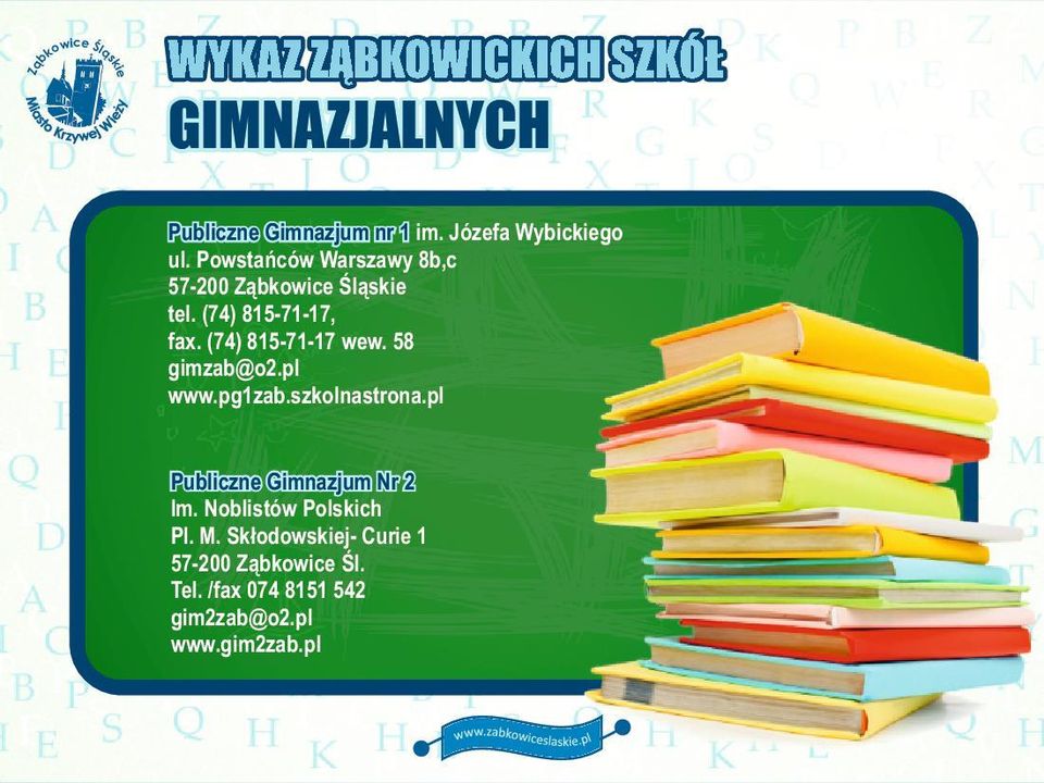 (74) 815-71-17 wew. 58 gimza@o2.pl www.pg1za.szlnastrona.