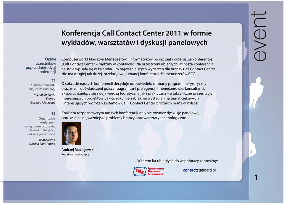 piąty organizuje konferencję Call Contact Center bądźmy w kontakcie!