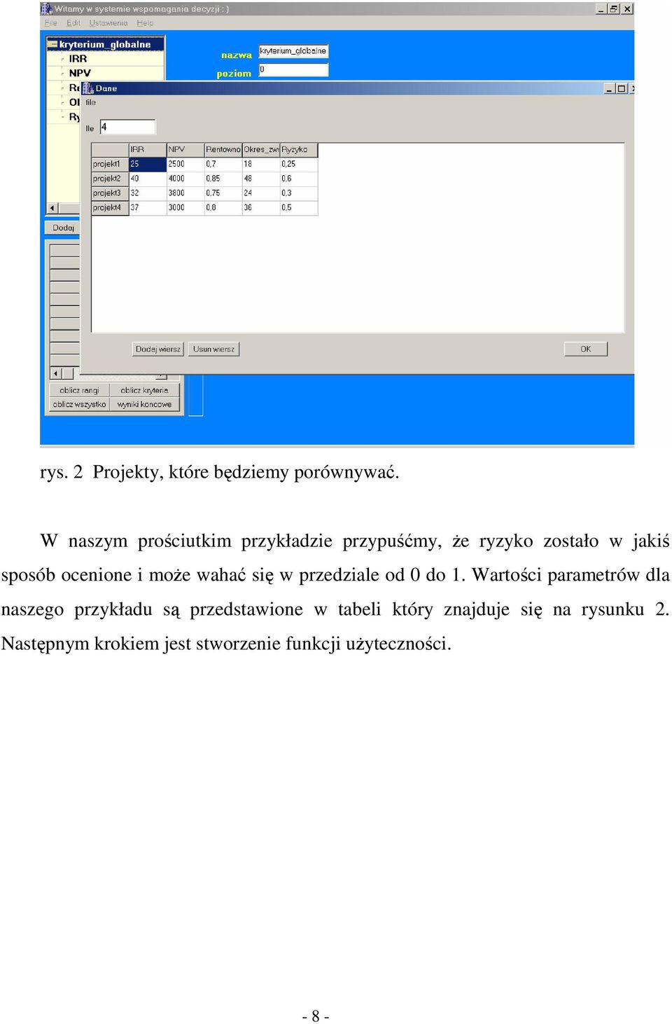 ocenione i moe waha si w przedziale od 0 do.