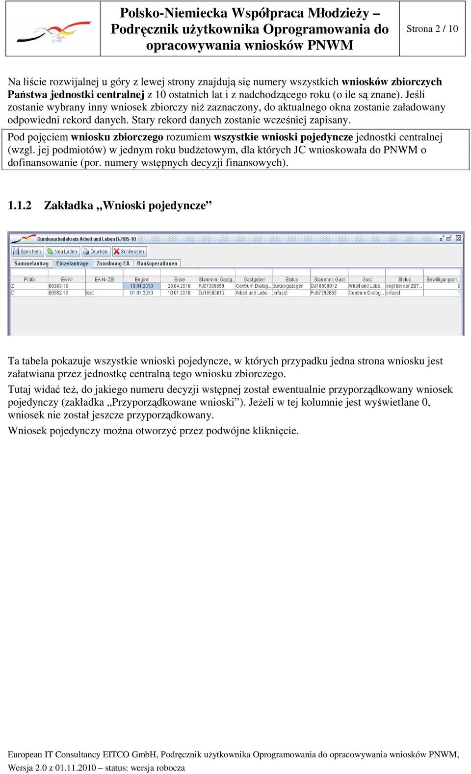 Pod pojęciem wniosku zbiorczego rozumiem wszystkie wnioski pojedyncze jednostki centralnej (wzgl. jej podmiotów) w jednym roku budŝetowym, dla których JC wnioskowała do PNWM o dofinansowanie (por.