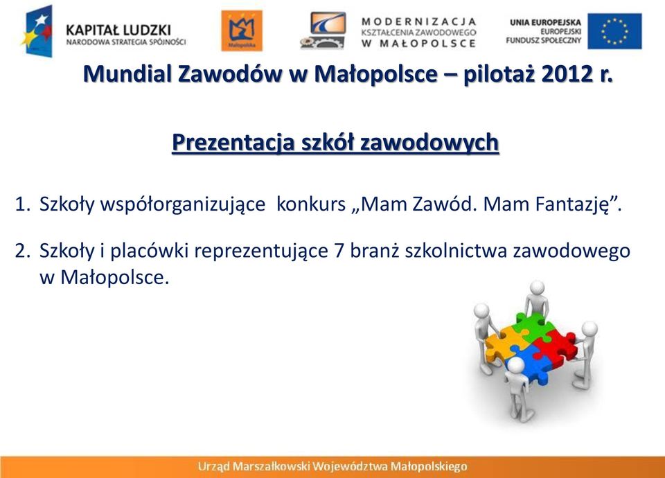 Szkoły współorganizujące konkurs Mam Zawód.