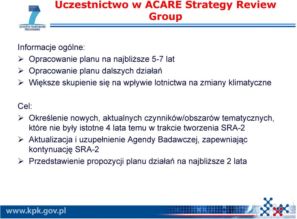 aktualnych czynników/obszarów tematycznych, które nie były istotne 4 lata temu w trakcie tworzenia SRA-2