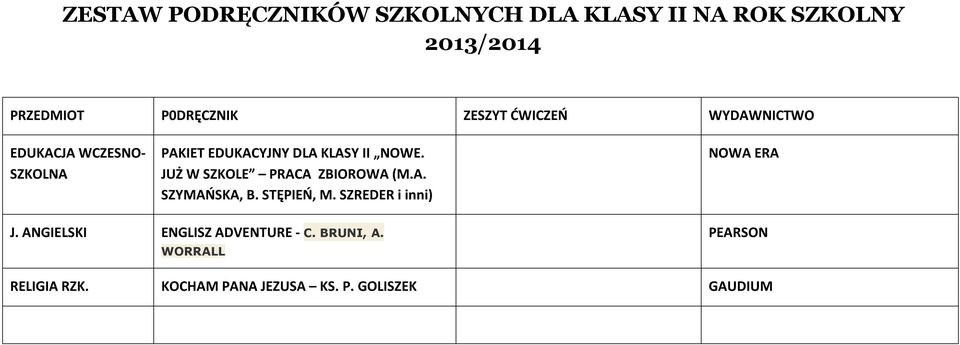 P0DRĘCZNIK ZESZYT DLA KLASY II NOWE.