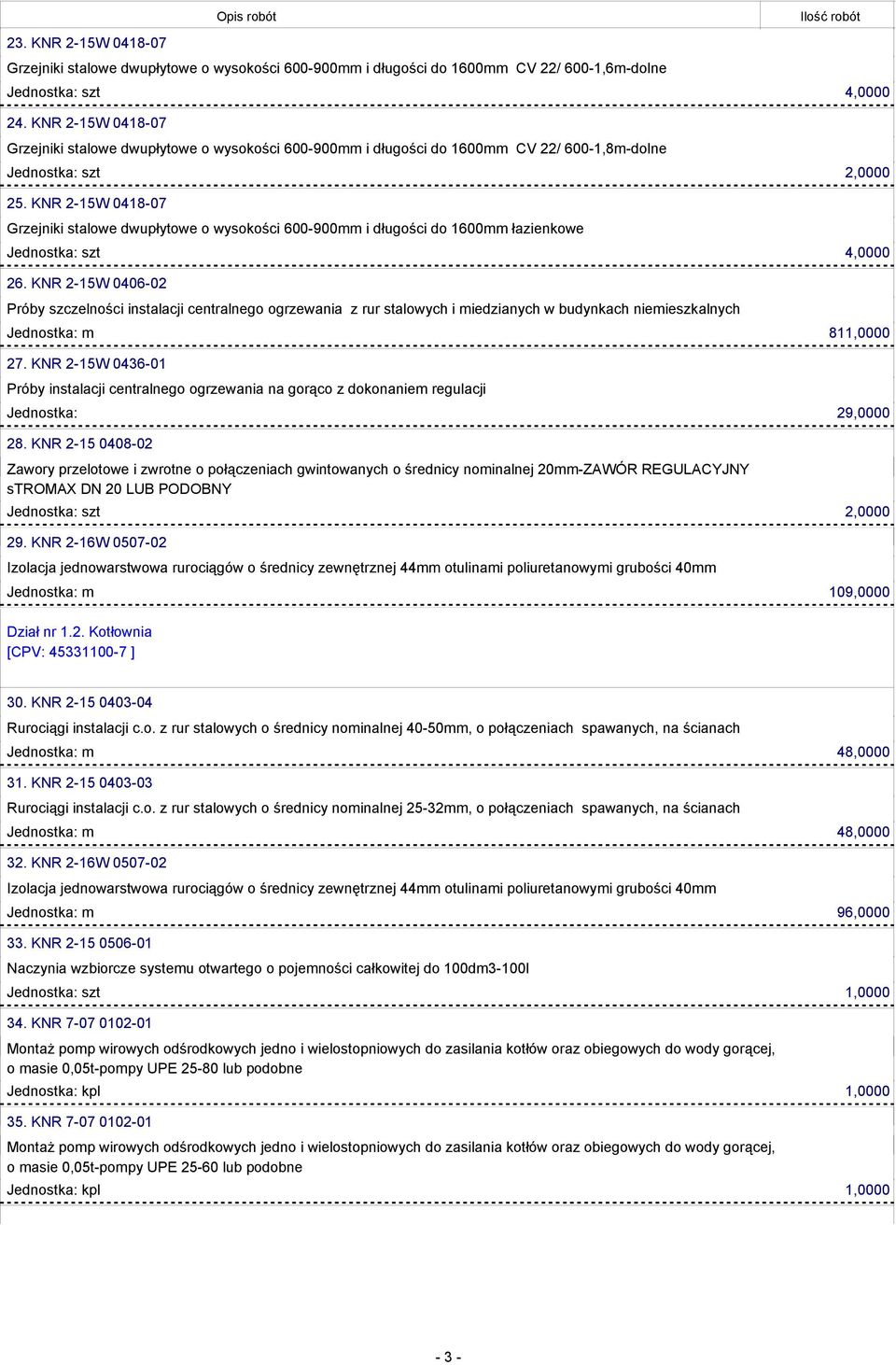 KNR 2-15W 0418-07 Grzejniki stalowe dwupłytowe o wysokości 600-900mm i długości do 1600mm łazienkowe 26.