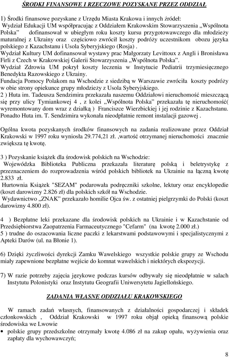 Usola Syberyjskiego (Rosja). Wydział Kultury UM dofinansował wystawy prac Małgorzaty Levittoux z Angli i Bronisława Firli z Czech w Krakowskiej Galerii Stowarzyszenia Wspólnota Polska.