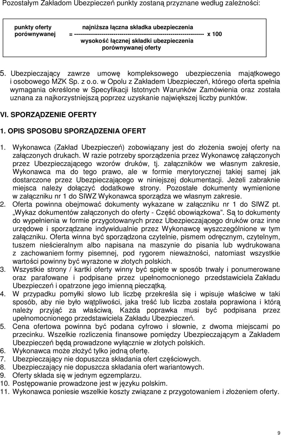 Ubezpieczający zawrze umow