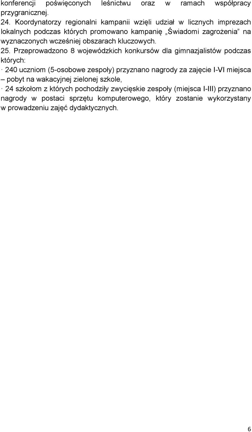 wcześniej obszarach kluczowych. 25.