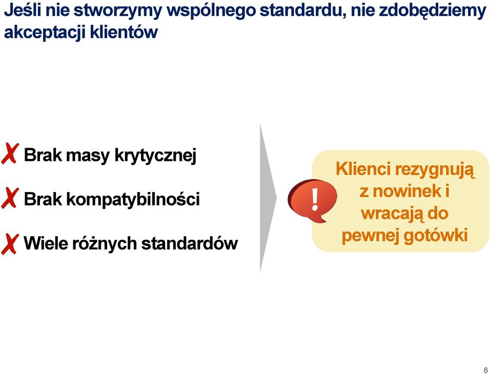 krytycznej Brak kompatybilności Wiele różnych