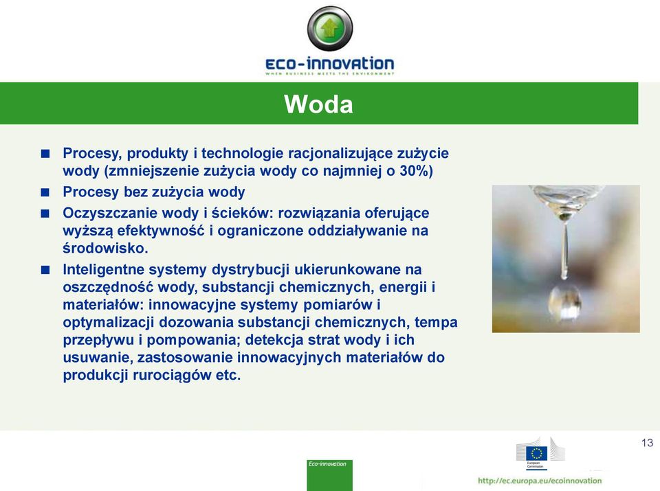 Inteligentne systemy dystrybucji ukierunkowane na oszczędność wody, substancji chemicznych, energii i materiałów: innowacyjne systemy pomiarów i