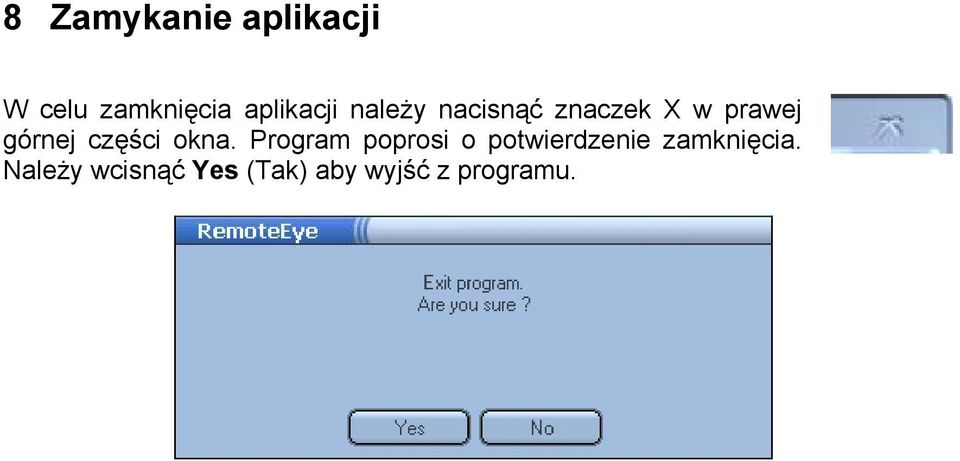 górnej części okna.
