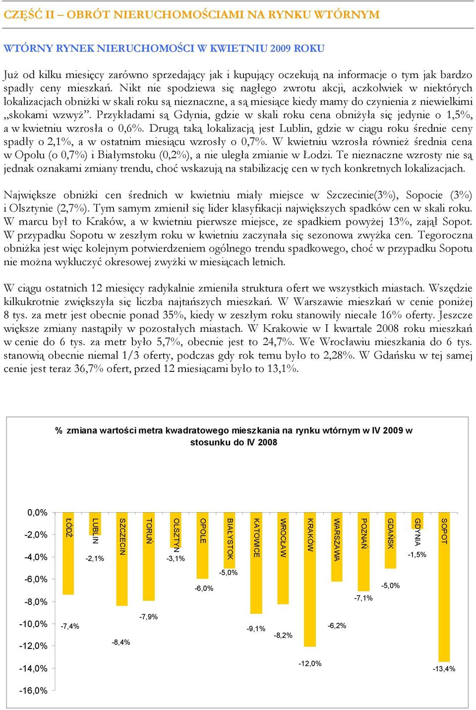 Nikt nie spodziewa się nagłego zwrotu akcji, aczkolwiek w niektórych lokalizacjach obniżki w skali roku są nieznaczne, a są miesiące kiedy mamy do czynienia z niewielkimi skokami wzwyż.