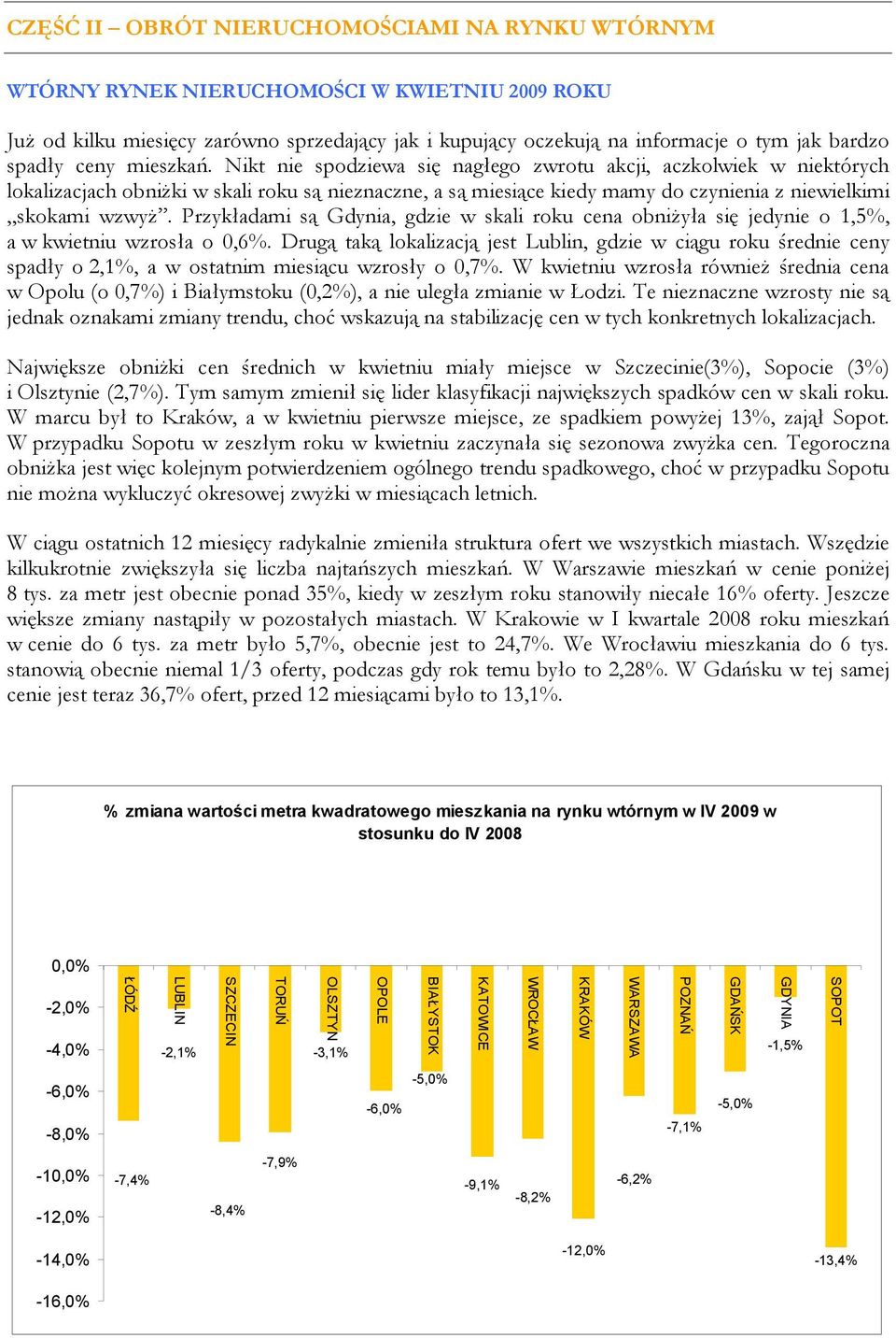 Nikt nie spodziewa się nagłego zwrotu akcji, aczkolwiek w niektórych lokalizacjach obniżki w skali roku są nieznaczne, a są miesiące kiedy mamy do czynienia z niewielkimi skokami wzwyż.