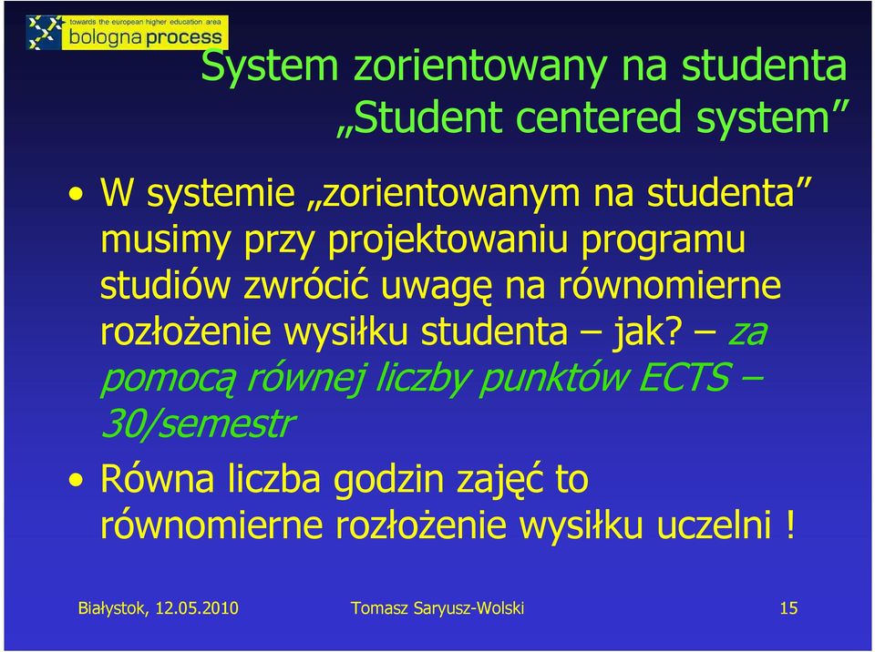 rozłoŝenie wysiłku studenta jak?