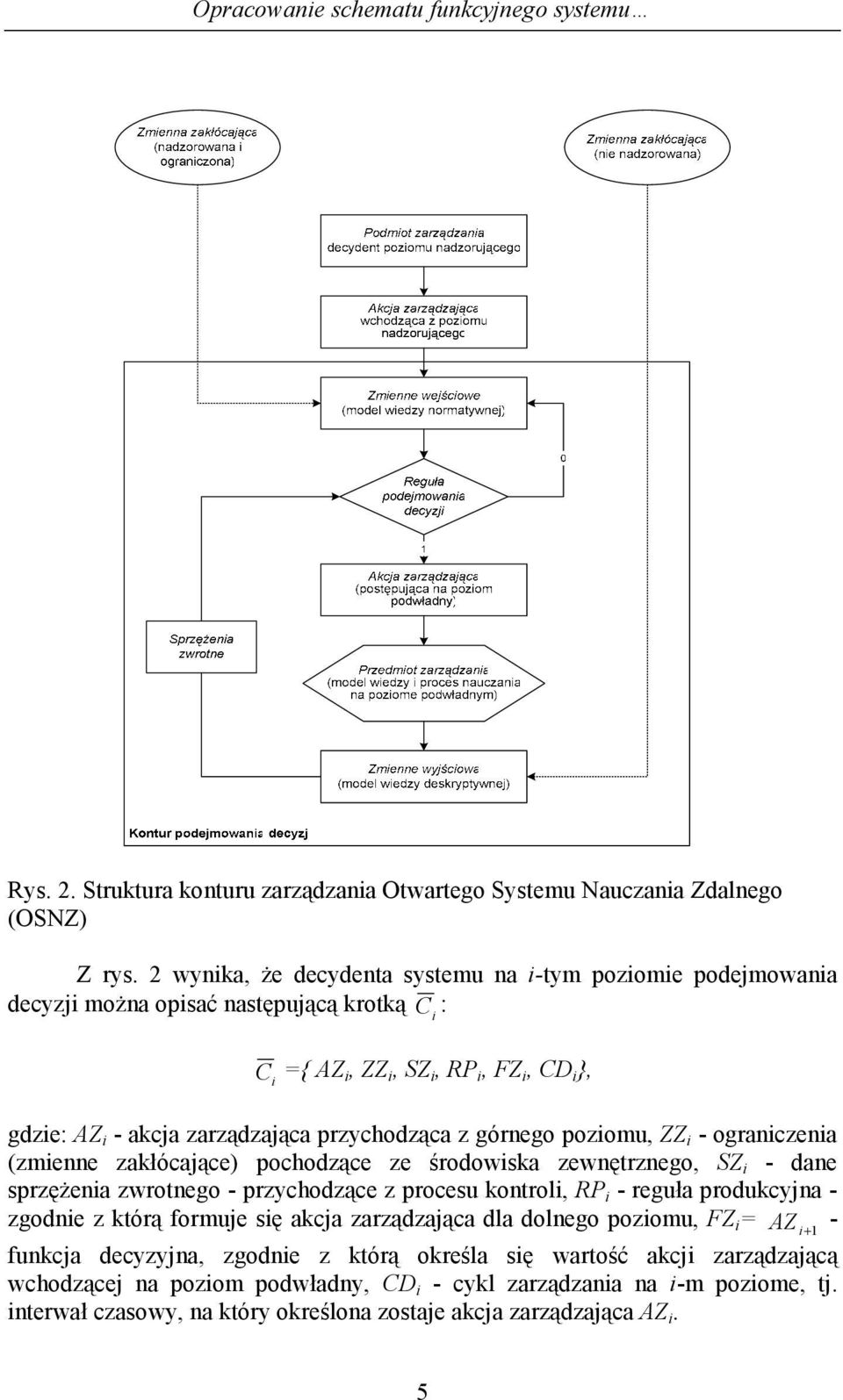 - ogranczena (zmenne zakłócające) pochodzące ze środowska zewnętrznego, SZ - dane sprzęŝena zwrotnego - przychodzące z procesu kontrol, R - reguła produkcyjna - zgodne z którą formuje sę akcja