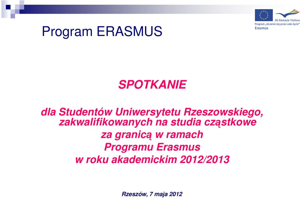 na studia cząstkowe za granicą w ramach