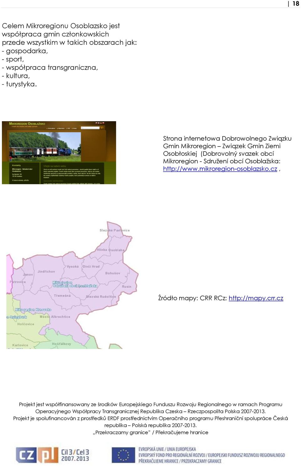 Strona internetowa Dobrowolnego Związku Gmin Mikroregion Związek Gmin Ziemi Osobłoskiej (Dobrovolný svazek obcí
