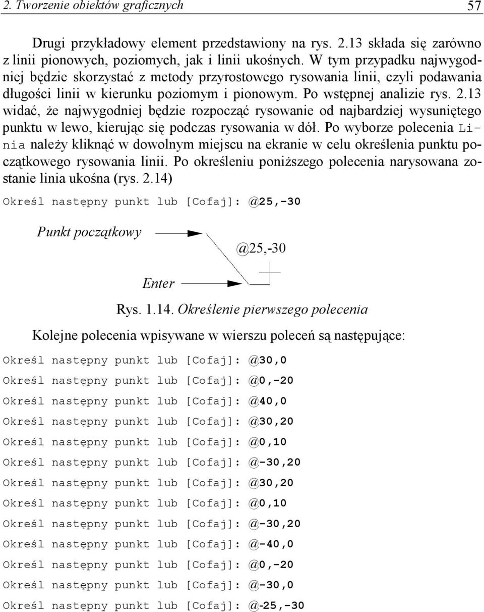 13 widać, że najwygodniej będzie rozpocząć rysowanie od najbardziej wysuniętego punktu w lewo, kierując się podczas rysowania w dół.