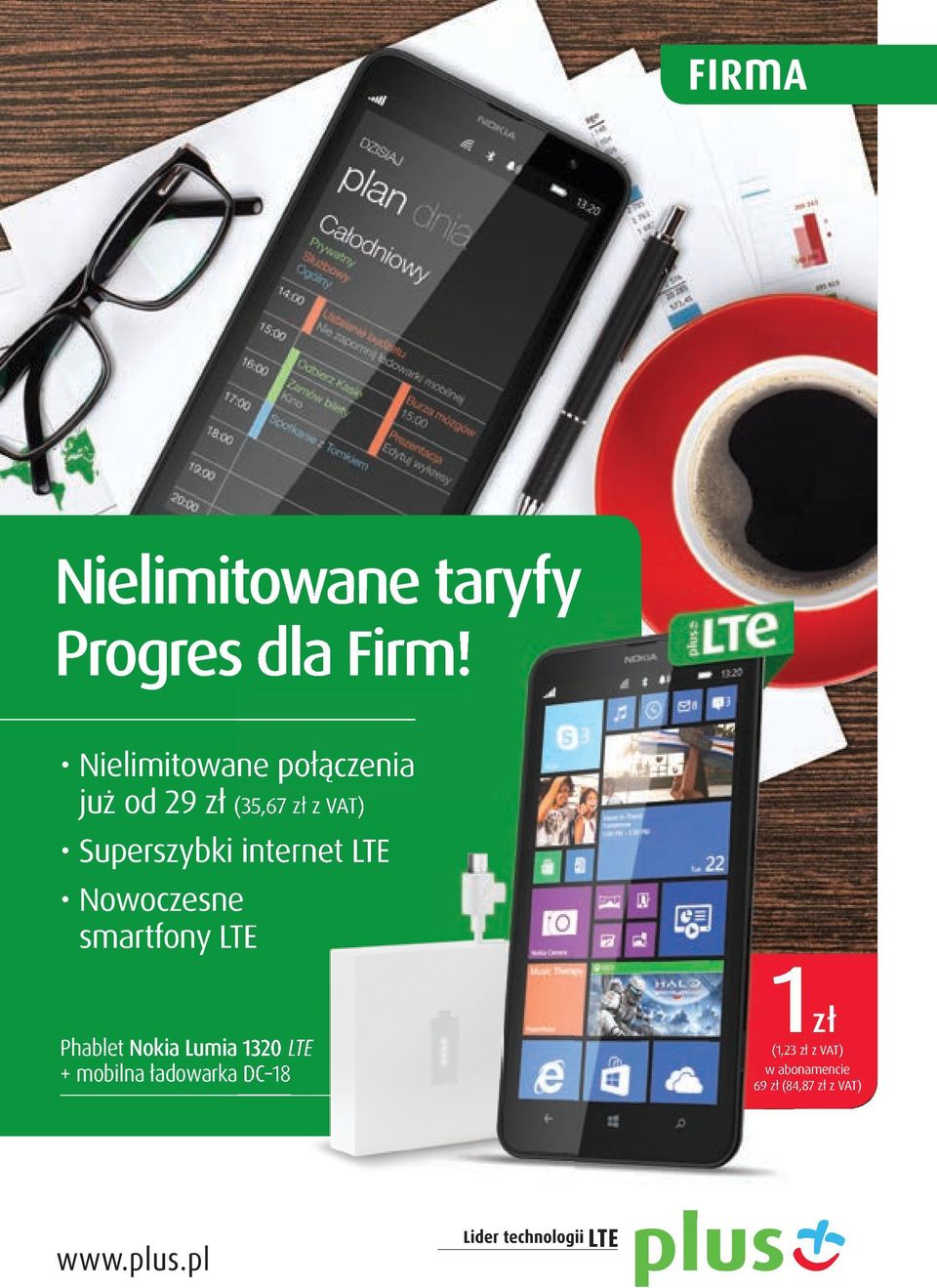 Superszybki internet LTE Nowoczesne smartfony LTE Phablet Nokia