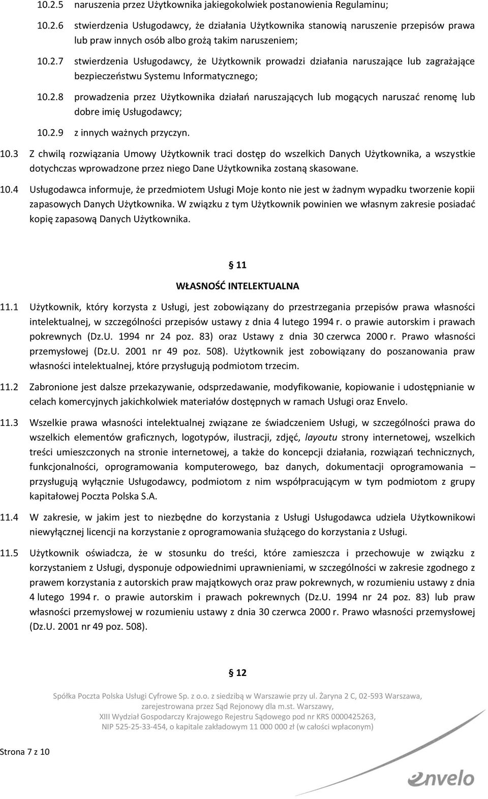 2.9 z innych ważnych przyczyn. 10.