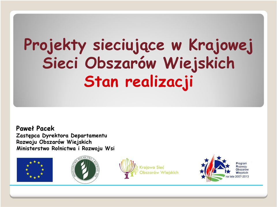 Pacek Zastępca Dyrektora Departamentu