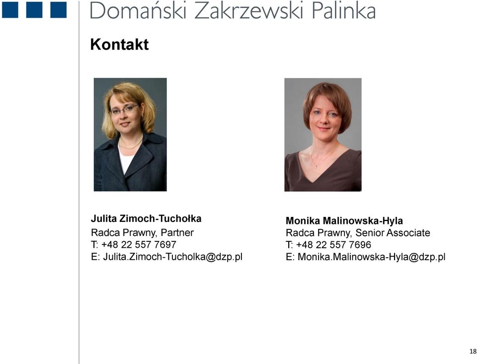 pl Monika Malinowska-Hyla Radca Prawny, Senior