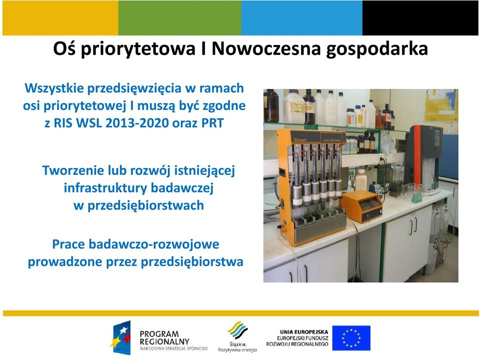 PRT Tworzenie lub rozwój istniejącej infrastruktury badawczej w