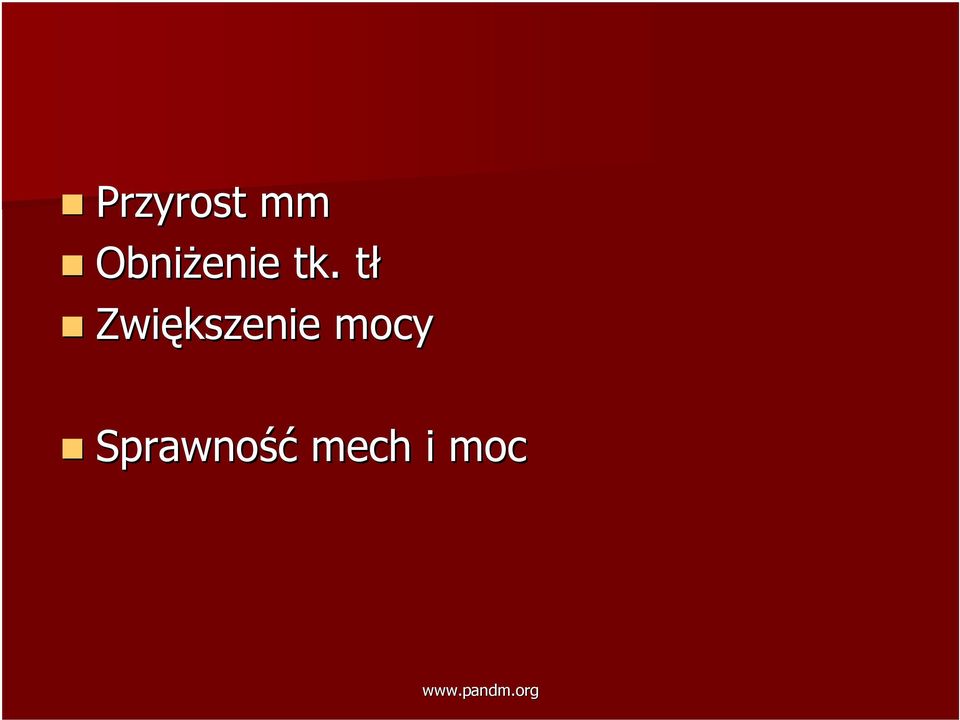 tł Zwiększenie